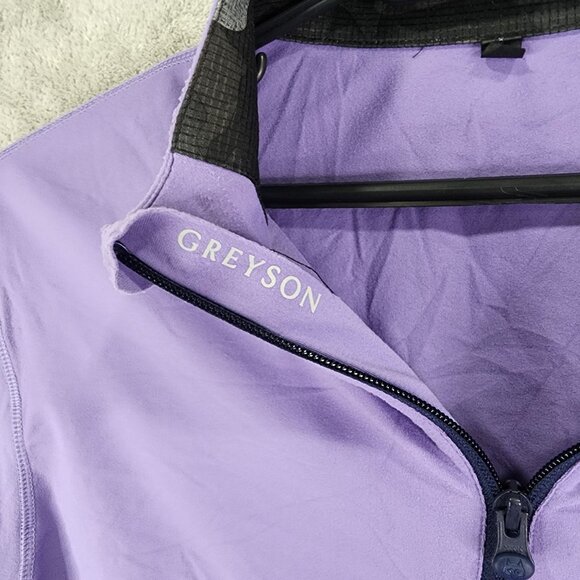Mens Lavender Greyson Pullover Golf Polo Shirt 1/4 Zip Long Sleeve Size XL - Picture 4 of 10